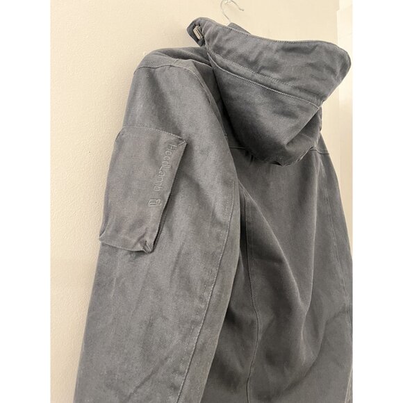 Men's Hemp HoodLamp Dark Blue Hooded Canvas Jacket size Large Heritage - Picture 8 of 14